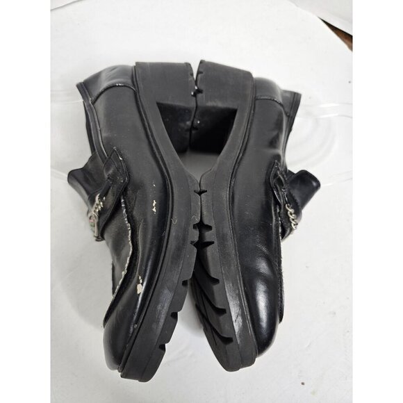 Vintage 90s Y2k Sassy Stuff Chunky Black Mary Jane Loafer Platforms - Picture 4 of 15